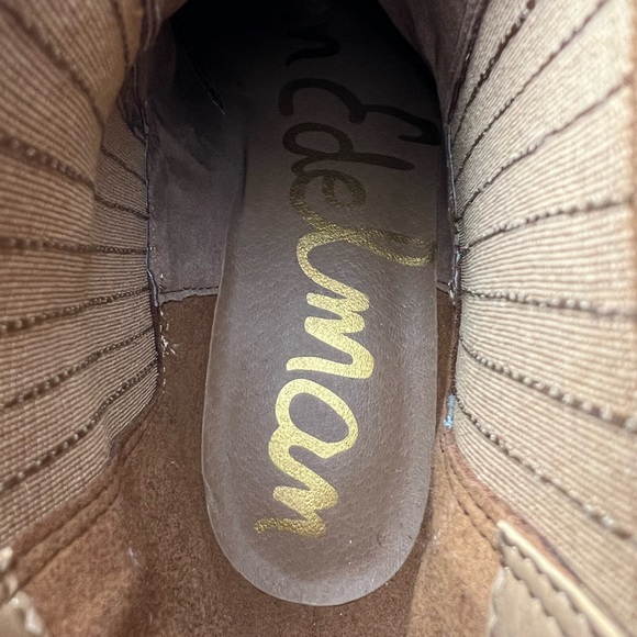 SAM EDELMAN Bellamie Suede Riding Heel Biker Boots Size 9 - Picture 4 of 16